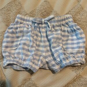 Blue and White Gingham Baby Shorts